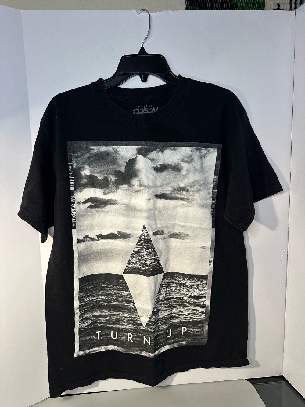 Popular Poison Black 'Turn Up' Graphic Short Sleeve Tee